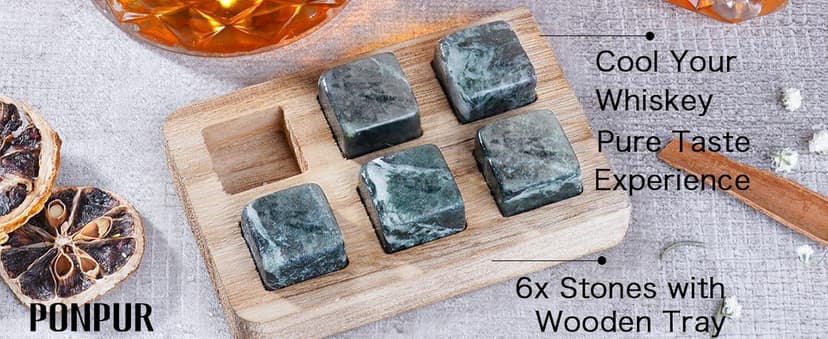 PONPUR Gifts for Men Dad Stocking Stuffers, Whiskey Decanter Set with 2 Glasses, Unique Cool Dad Birthday Gift from Daughter Son, Best Christmas Retirement Present for Man Father