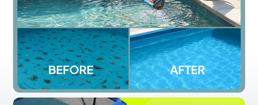 Lime Ultra-Durable Pool Skimmer Net – Deep Fine Mesh for Efficient Leaf & Debris Cleaning, Fits Standard Pool Poles (Net Only, No Pole)