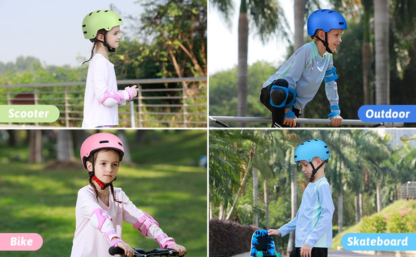 Skateboard Bike Helmet for Adults Women Men Youth Kids (2-3-5-8-14+ Years Boys Girls) - Lightweight Multi-Sport Adjustable Helmets for Bicycle Skateboard Scooter Skate Cycling