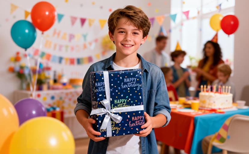 MAYPLUSS Birthday Wrapping Paper Roll, Blue Metallic Holographic Happy Birthday Wrapping Paper Featuring Revesible Stripe Gift Wrap Paper for Boys Kids Girls Men, 17 Inches x 33 Feet B0FX9W1LZD