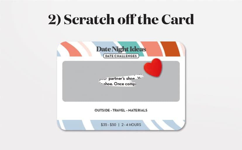 Romantic & Fun Scratch Off Date Night Ideas Card Game, Perfect Couple Gifts for Her or Him, Couple Gifts for Boyfriend, Girlfriend, Wife, Husband, Engagement, Birthday or Anniversaries