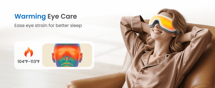 RENPHO Eyeris 1 Eye Massager with Heat, Birthday Gifts Eye Mask for Mom Dad Women Men Her Him, Smart Sleep Mask for Relax, Reduce Strain