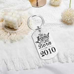 Yobent Birthday Gifts for Men Women Him, Happy Birthday Personalized Keychain, Men Gifts for Bday Unique B0CQ8GFN4W