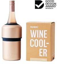 Huski Wine Tumbler 2.0 | NEW | Award-winning Design with Detachable Stem | Premium Stainless Steel Wine Glass with Lid | Triple Insulated Tumbler | 12oz Capacity | Great Gift (Champagne)