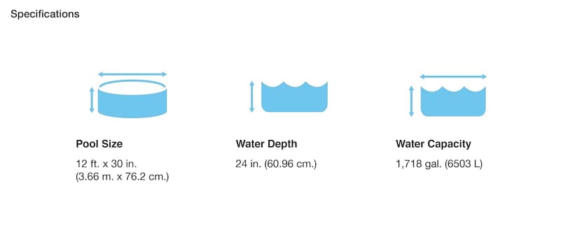 INTEX 28211EH Metal Frame Above Ground Swimming Pool Set: 12ft x 30in – Includes 530 GPH Cartridge Filter Pump – Puncture-Resistant Material – Rust Resistant – 1718 Gallon Capacity