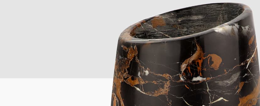 Gusto Nostro Marble Wine Chiller Bucket - 750ml Wine Bottle Cooler and Champagne Chiller for Party, Kitchen, Bar Cart Decor to Chill & Keep Bottles Cold with Unique Wine Lovers Gift Box (White)