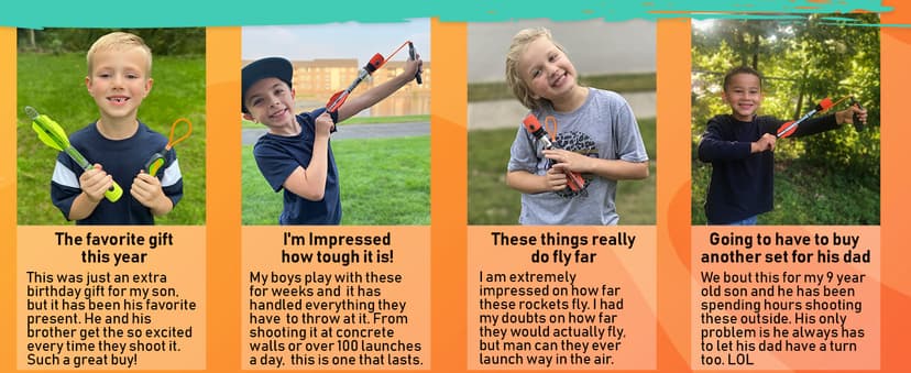 Toy Rocket Launcher for Kids: Outdoor Toys Slingshot Rocket Launchers - Best Gifts for Boys & Girls All Ages - Fun Stocking Stuffers for Kids & Teen Boy Gifts for 8 9 10 11 12 Year Old Boys Gift Idea