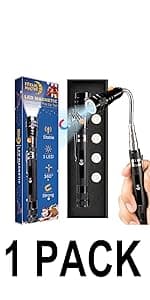 Magnetic Pickup Tool, Gifts for Men, Telescoping Magnet Flashlight, Gifts Idea & Stocking Stuffers for Men, Teen Boys, Mechanic, Boyfriend, Christmas Gifts for Dad, Husband, Father, Black