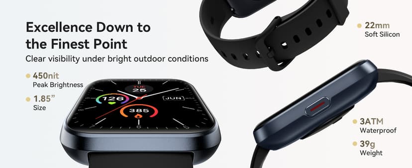 Smart Watches for Women, 1.85" Aleax Bulit-in Smart Watch for Android Phones & iPhones with Calls/Messages/Reminders, 120 Sport Modes Fitness Tracker Watch for Women with Heart Rate/Sleep/SpO2 Monitor