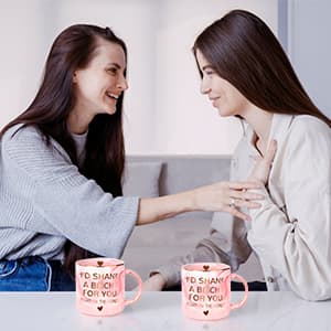 Birthday Gifts for Women,12oz Funny Coffee Mug for Best Friend Mom Grandma Wife Daughter Aunt,Sister Gifts from Sister,Unique Christmas Valentines Galentines Day Present for Her Girlfriend Besties BFF