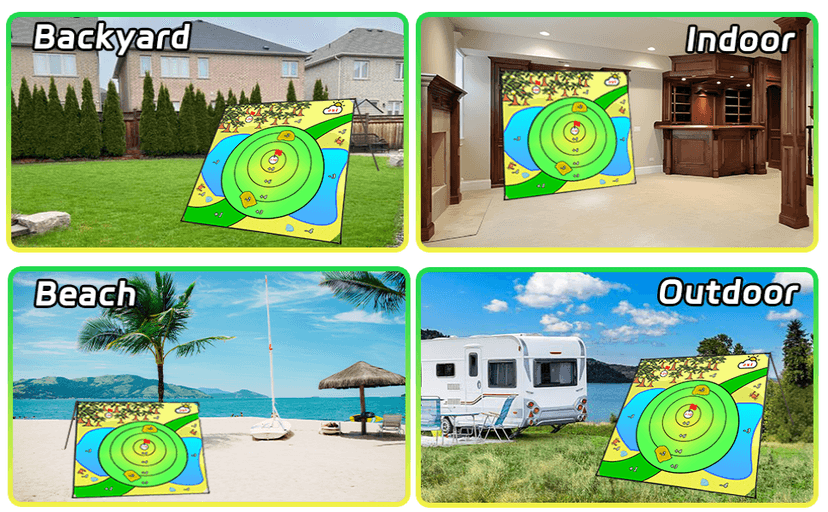 Battle Golf Chipping Game,Upgrade 80”x80” Large Chipping Mat,Play Outdoor Sticky Golf for Adults,Unique Multiplayer Indoor Outdoor Friends Family Yard Target Game