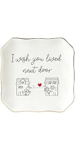 Soul Sister Gift for Women Christian - Sweet Friendship 4.5"X4.5" Floral Ceramic Jewelry Dish Tray - Tricket Dish HEXMOZ Friendship Gifts for Women Friends - Best Friend Birthday Gift Ideas B0FHHBVHR6