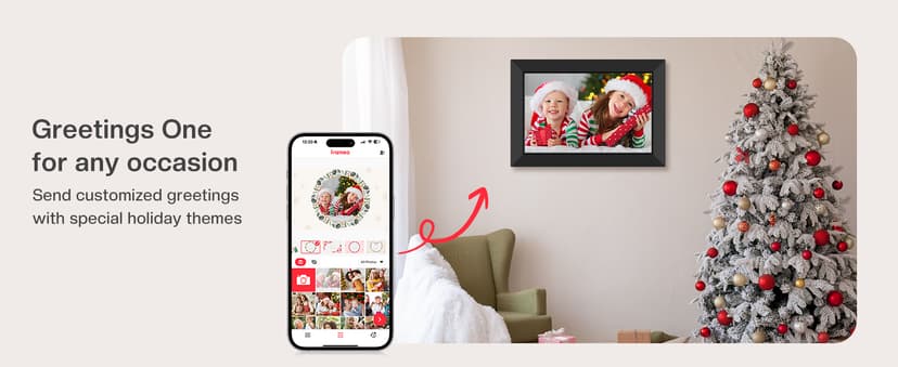 1280x800 HD IPS Touch Screen, Slideshow, Auto-Rotate, Tabletop/Wall, Send Photos/Videos from Phone, Gifts for Mom - Black Frameo 10.1" WiFi Digital Picture Frame, Electronic Photo Frames - 32GB B0D8JDPKKS