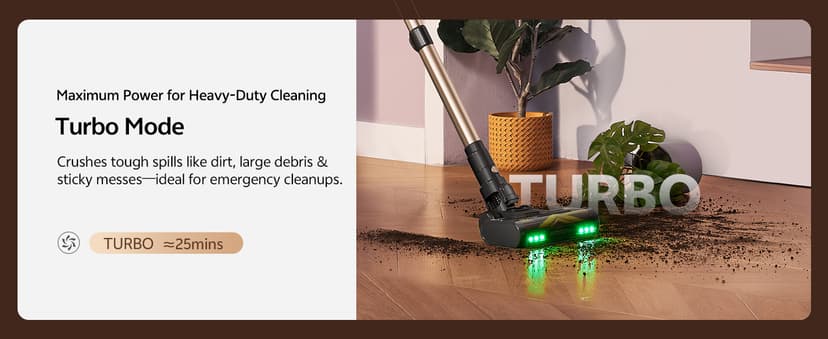 Ultenic Cordless Vacuum Cleaner, 550W 50KPA 65Mins, Stick Vacuum Cordless Rechargeable with Touch Screen, Self-Standing, 180° Lay-Flat, Anti-Tangle Handheld Vacuum Cleaners for Home/Pet Hair/Carpets