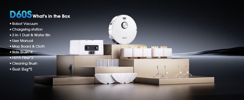 Robot Vacuum and Mop Combo, 3-in-1 Robotic Vacuums Cleaner with 70-Day Self-Emptying Base, LiDAR Navigation Smart Mapping & Strong 6000Pa Suction, for Pet Hair, Hard Floor, Carpet