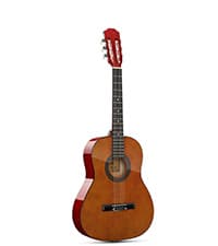 Moukey 36" Acoustic Guitar for Beginners Kids Youth 3/4 Size Dreadnought Travel Guitarra Acustica Kit with Chord Poster, Gig Bag, Tuner, Picks, Nylon Strings, Capo, Strap - Brown