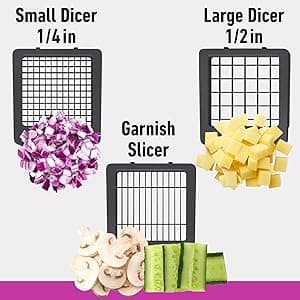 Mueller Pro-Series 10-in-1, 8 Blade Vegetable Chopper, Mandoline Slicer, Food Chopper with Container, Fruit Slicer, Kitchen Gadgets & Accessories, Home Essentials