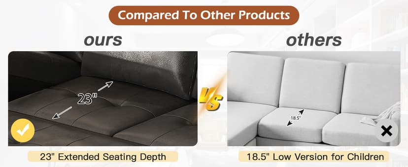 JFHID Leather Sleeper Sofa Couch with Pullout Bed, 80'' Sofa Bed with Storage Chaise, Pull Out Couch with USB&Cup Holders, L-Shaped Convertible Couches for Living Room-Faux Leather, Black