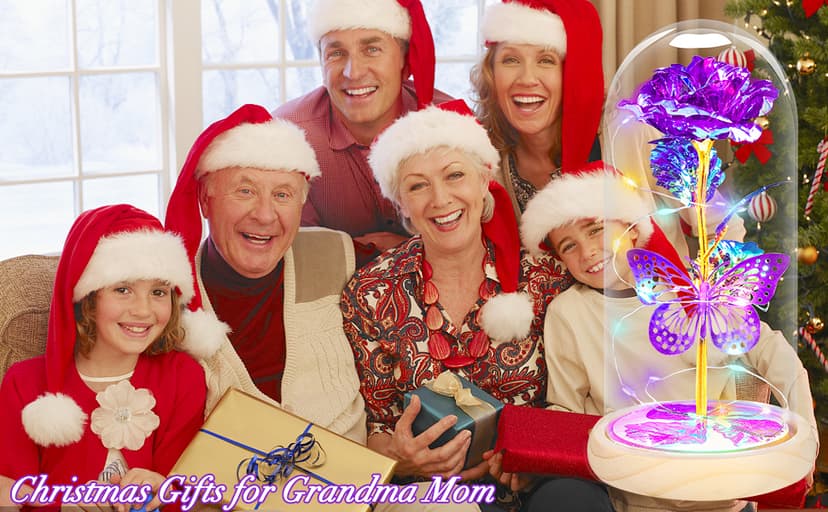 QUNPON Mothers Day Rose Gifts for Mom Flowers Rose Gifts for Women,Birthday Gifts for Women,Purple Butterfly Flowers for Mom Mother Day Flower Gifts from Daughter Son,Gift for Sister,Her,Grandma,Wife