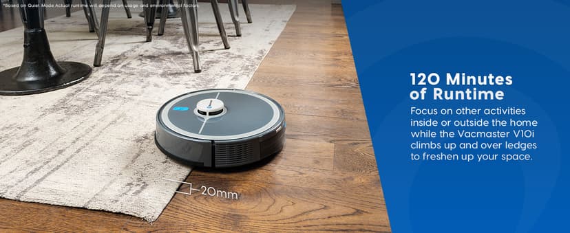 Vacmaster V10i 3-in-1 Robot Vacuum and Mop Combo with Self-Empty Station for 45 Days, LiDAR Navigation,3000Pa Strong Suction, Multi-Floor Mapping for Homes with Pets, Carpet & Hard Floors