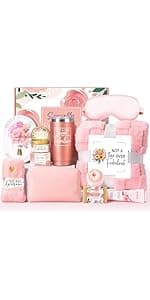 Birthday Gifts for Women, Gift Baskets for Women, Best Friend Friendship Gifts, Get Well Soon Inspirational Gift Set Box for Woman Her Teen Girl Sister Friendship w 18oz Daisy Cup