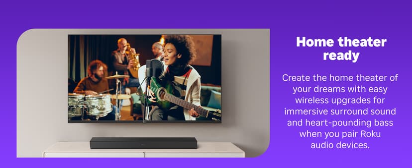 Roku Smart TV 2025 – 50-Inch Select Series, 4K HDR TV – RokuTV with Enhanced Voice Remote – Flat Screen LED Television with Wi-Fi for Streaming Live Local News, Sports, Family Entertainment