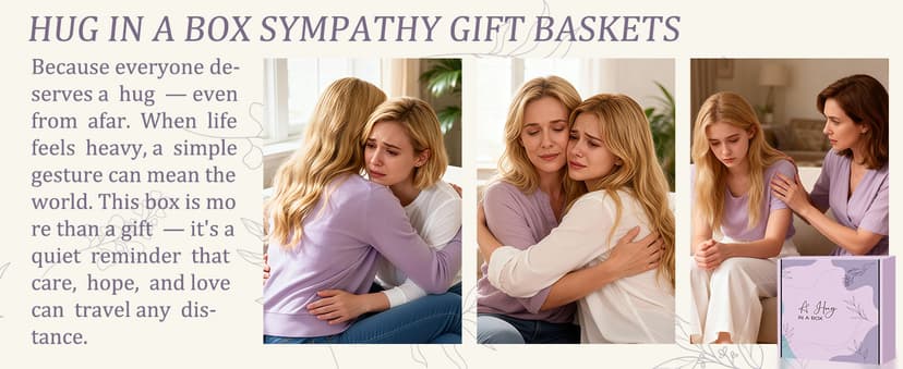 Giftota Sympathy Gifts Baskets for Women – Hug in a Box Care Package Sympathy Gifts for Loss of Loved One, Miscarriage Gift, Sorry Your Loss, Memorial Condolences Grief Bereavement Present for Loss