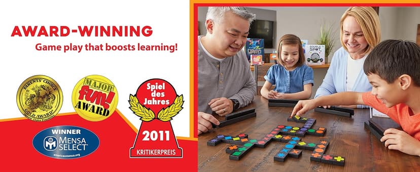 Qwirkle Board Game - Strategy Game for 2-4 Players Ages 6+ - Deluxe with Trays