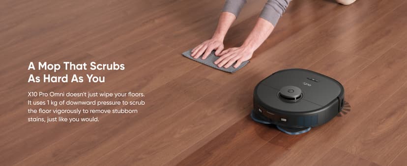 eufy X10 Pro Omni Robot Vacuum and Mop Combo, Incredible Suction, Dual Mops with 12 mm Auto-Lift and Carpet Detection, AI Obstacle Avoidance, Auto Mop Washing&Drying, Self-Emptying, Self-Refilling
