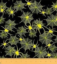 Feelyou 1 Yard Vintage Orange Floral Upholstery Fabric by The Yard Botanical 3D Printed Fabric for Chairs, Pillows, Cushions, Curtains, etc Soft Flannel
