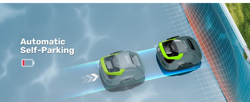 Cordless Robotic Pool Cleaner, 90 Min Runtime Pool Vacuum, Self-Parking, 7.5 lbs Lightweight, Ideal for Above Ground Pools up to 860 sq.ft