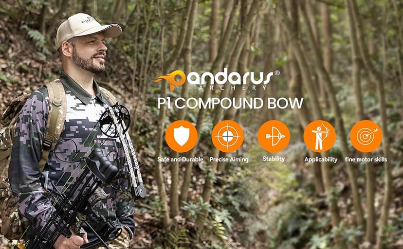 Compound Bow Package for Adults and Teens, 0-70 Lbs Draw Weight,23.5"-31" Draw Length,Limbs Made in USA,Lightweight Design,Archery Hunting Bow Set, Fully Adjustable,2024 New
