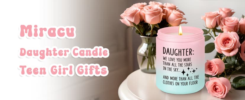 Miracu Candle, Teen Girls Gifts for Daughter, Teenage Girl Presents - Birthday Gifts for Teens 16-18 - Funny 2025 Christmas, Valentines Teenage, Unique Daughter Birthday Presents Ideas from Mom Dad
