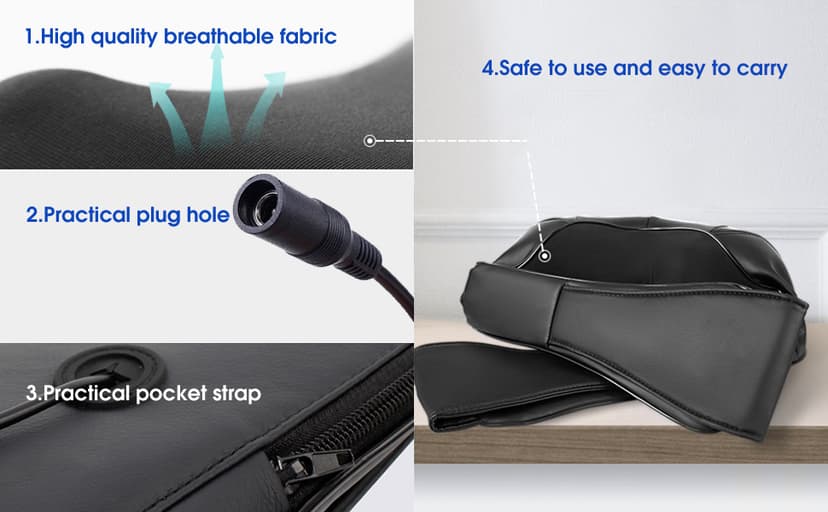 AERLANG Shiatsu Back and Neck Massager, Back Massager Deep Tissue Kneading Neck and Shoulder Massage with Heat, Electric Massage Pillow Fathers Day Gift Ideas from Daughter Son(NOT Cordless)