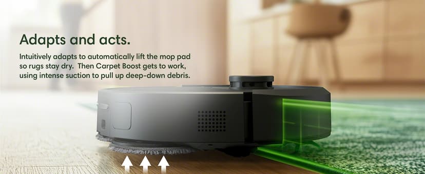 iRobot Roomba Plus 405 (G185) Combo Robot Vacuum & Mop with AutoWash Dock - Spinning Mop Pads, Self-Empties, Pad Washing & Drying, Self-Cleaning, Pad-Lift, LiDAR Navigation