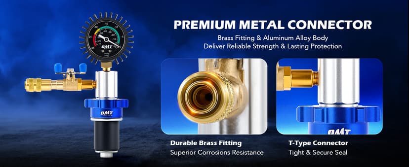 Orion Motor Tech Coolant Vacuum Refill Kit, 13pc Radiator Cooling System Tool Set with Conical Adapter 4 Round Adapters for Leak Detection Cooling Refill, Vacuum Coolant Fill Kit with Splashproof Hose