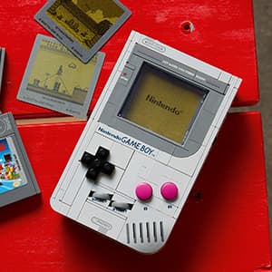 LEGO Super Mario Game Boy - Retro Building Sets for Adults, Ages 18+ - Gifts for Birthdays - Collectible Model with Game Paks and Display Stand - 72046