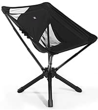 TCEK TCEK Portable High Back Camping Chair with Adjustable Height, Small Compact Outdoor Folding Chair for Adults Travel, Riselite Collapsible Lightweight Packable Camp Chairs, Easy Carry and Quick Setup