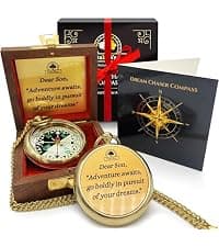 The Dream Chaser Compass - Go Confidently -2026 Unique Graduation Gifts for Him, College, High School, Cool Birthday Gift Idea for Son, Boys, Motivational Greeting Card Included B0BXJFBHX5