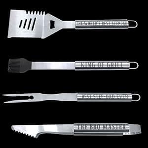 Step Dad Gifts, Fathers Day Step Dad Gifts from Step Daughter Heavy Duty Grilling Accessories Kit for Backyard BBQ, Thick Stainless Steel Grill Utensils with Non-Slip Handle Tool Grilling Gift for Man