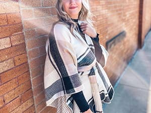 Moss Rose Women's Shawl Wrap Poncho Ruana Cape Open Front Cardigan Shawls for Fall Winter