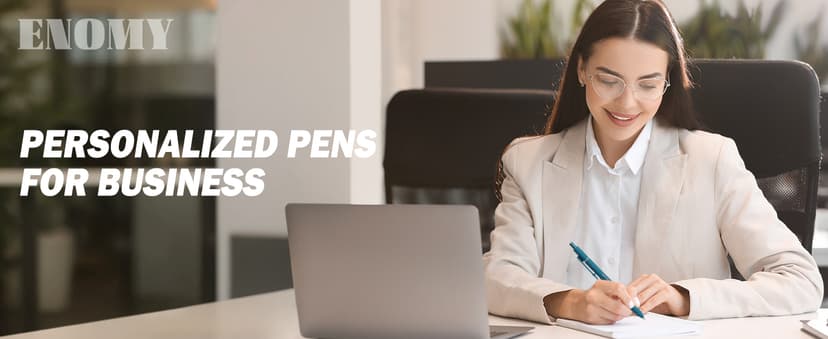 ENOMY Personalized Ballpoint Pens with Logo/Name/Text, Black Ink Custom Engraved Pen in Bulk, Ideal for Christmas Gifts, Birthday Presents, College, Offices & Businesses