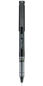 Pilot Precise V5 RT Refillable & Retractable Rollerball Pens, Extra Fine Point Pens 0.5 mm, Black, Pack of 2 - Ideal for School, Journaling & Office Writing