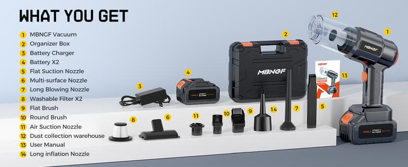 Car Vacuum Portable Cordless,35000PA High Power Suction & Blower, Handheld Vacuum Cleaner for Car, Home, Desktop, Keyboard(Fog Black)