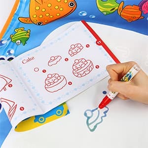 Water Doodle Mat - Kids Painting Writing Color Doodle Drawing Mat Toy Bring Magic Pens Educational Toys for Age 2 3 4 5 6 7 Year Old Girls Boys Age Toddler Gift