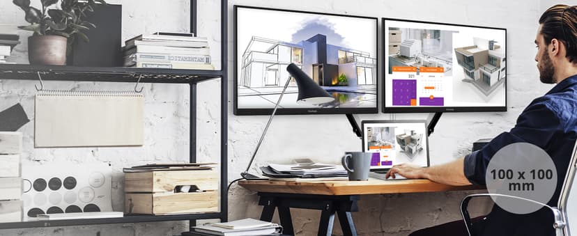 ViewSonic VA2247-MH 22 Inch 1080p Monitor, 100Hz Refresh Rate with FreeSync for Smooth Workflows, Ultra-Thin Bezels, HDMI, and VGA Inputs