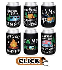 CiyvoLyeen Golf Beer Can Cooler, Bachelor Party Can Sleeves Neoprene Insulator Drink Glasses Cup Holders for Golfer Gifts Wedding Outdoor Activities Supplies Let’s Par-Tee 6PCS