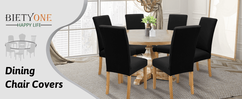 BIETYONE Chair Covers,Dining Room Chair Covers Set of 6,Stretch Kitchen Chair Cover,Washable Dining Chair Cover,Parsons Chair Slipcovers Protective,for Home,Restaurant,Banquet