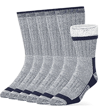 Alvada Merino Wool Hiking Socks Thermal Warm Crew Winter Boot Sock For Men & Women 3 Pairs