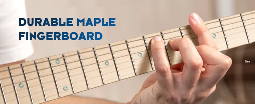 CAHAYA Electric Guitar Set Beginner - 39in Starter Guitar Kit with HSS Pickup Solid Okoume Body Electric Guitar Adults with Amplifier Gig Bag Strap Picks Strings Cable Blue